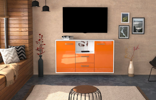 Sideboard Port St. Lucie, Orange Front (136x79x35cm) - Dekati GmbH