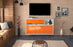 Sideboard Enterprise, Orange Front (136x79x35cm) - Dekati GmbH