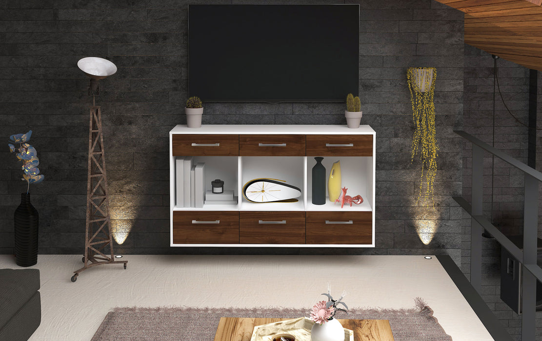 Sideboard Torrance, Walnuss Front (136x79x35cm) - Dekati GmbH