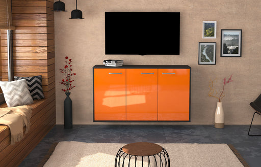 Sideboard Chattanooga, Orange Front (136x79x35cm) - Stil.Zeit Möbel GmbH