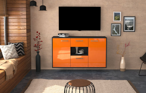 Sideboard Tallahassee, Orange Front (136x79x35cm) - Stil.Zeit Möbel GmbH