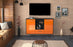 Sideboard Oceanside, Orange Front (136x79x35cm) - Stil.Zeit Möbel GmbH