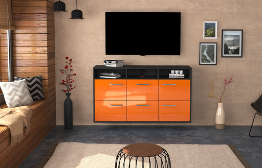 Sideboard Cape Coral, Orange Front (136x79x35cm) - Stil.Zeit Möbel GmbH