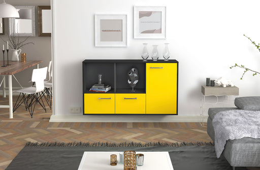 Sideboard Springfield, Gelb Front (136x79x35cm) - Stil.Zeit Möbel GmbH