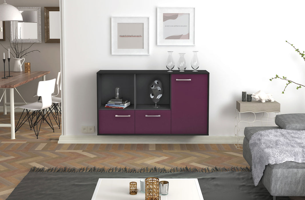 Sideboard Springfield, Lila Front (136x79x35cm) - Stil.Zeit Möbel GmbH