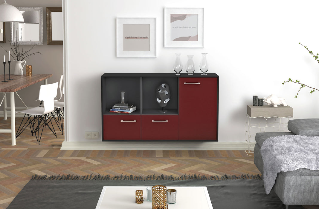 Sideboard Springfield, Bordeaux Front (136x79x35cm) - Stil.Zeit Möbel GmbH