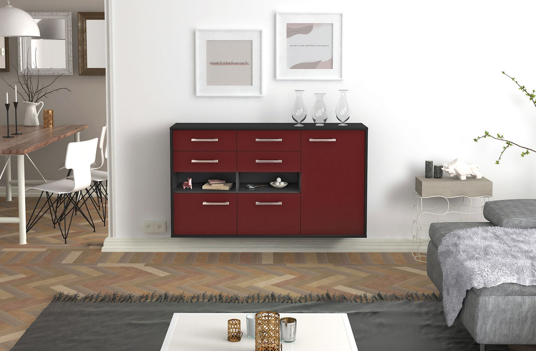 Sideboard Santa Rosa, Bordeaux Front (136x79x35cm) - Stil.Zeit Möbel GmbH