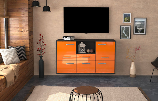 Sideboard Pomona, Orange Front (136x79x35cm) - Stil.Zeit Möbel GmbH