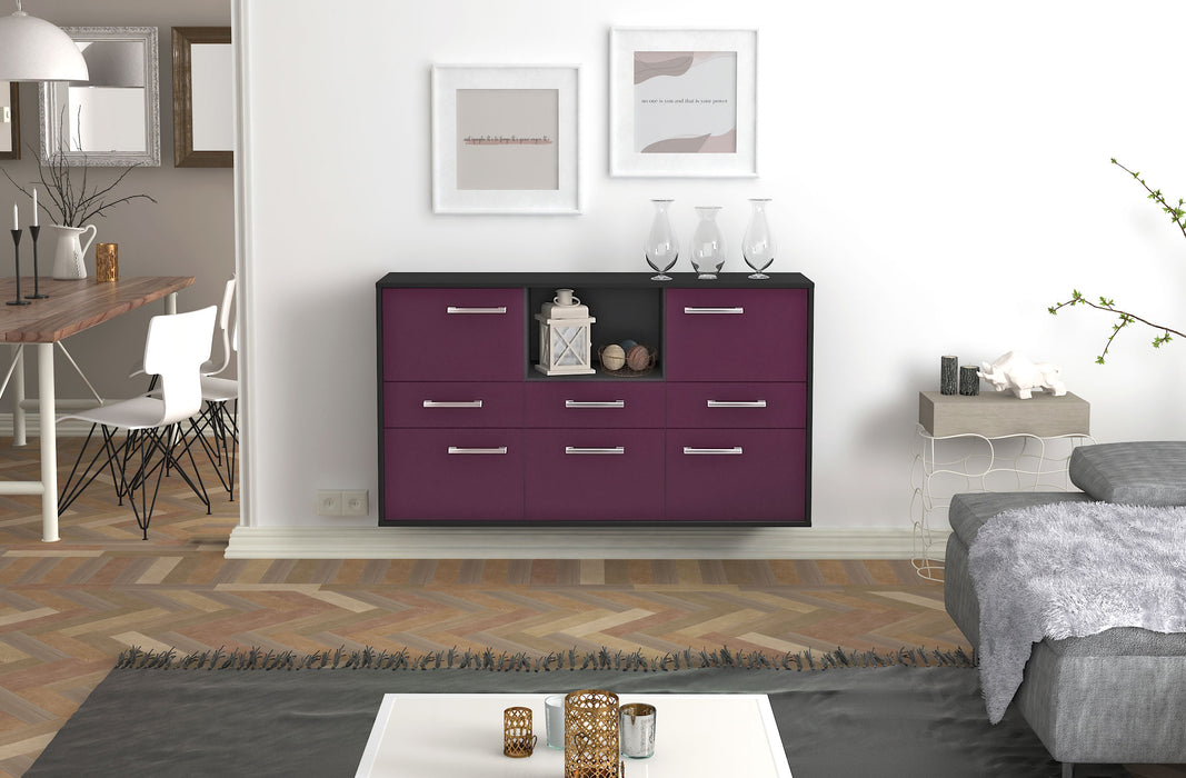 Sideboard Pomona, Lila Front (136x79x35cm) - Stil.Zeit Möbel GmbH