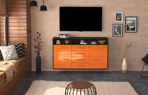 Sideboard Salem, Orange Front (136x79x35cm) - Stil.Zeit Möbel GmbH