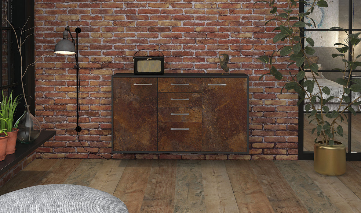 Sideboard Sioux Falls, Rost Front (136x79x35cm) - Stil.Zeit Möbel GmbH