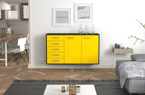 Sideboard Peoria, Gelb Front (136x79x35cm) - Stil.Zeit Möbel GmbH