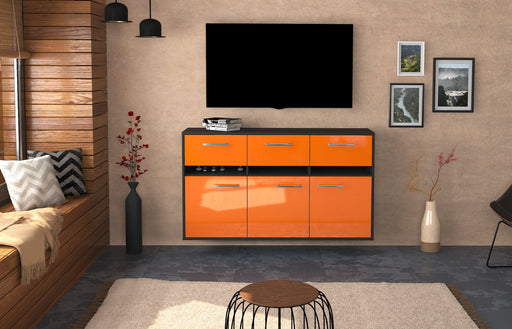 Sideboard Joliet, Orange Front (136x79x35cm) - Stil.Zeit Möbel GmbH