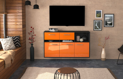 Sideboard Enterprise, Orange Front (136x79x35cm) - Stil.Zeit Möbel GmbH