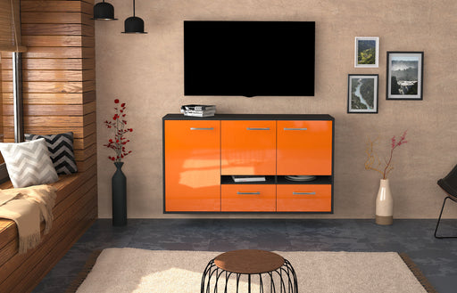 Sideboard Lancaster, Orange Front (136x79x35cm) - Stil.Zeit Möbel GmbH