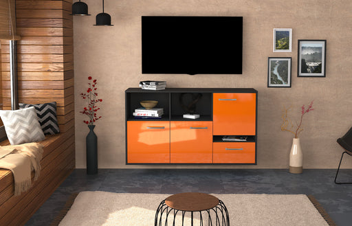 Sideboard Salinas, Orange Front (136x79x35cm) - Stil.Zeit Möbel GmbH