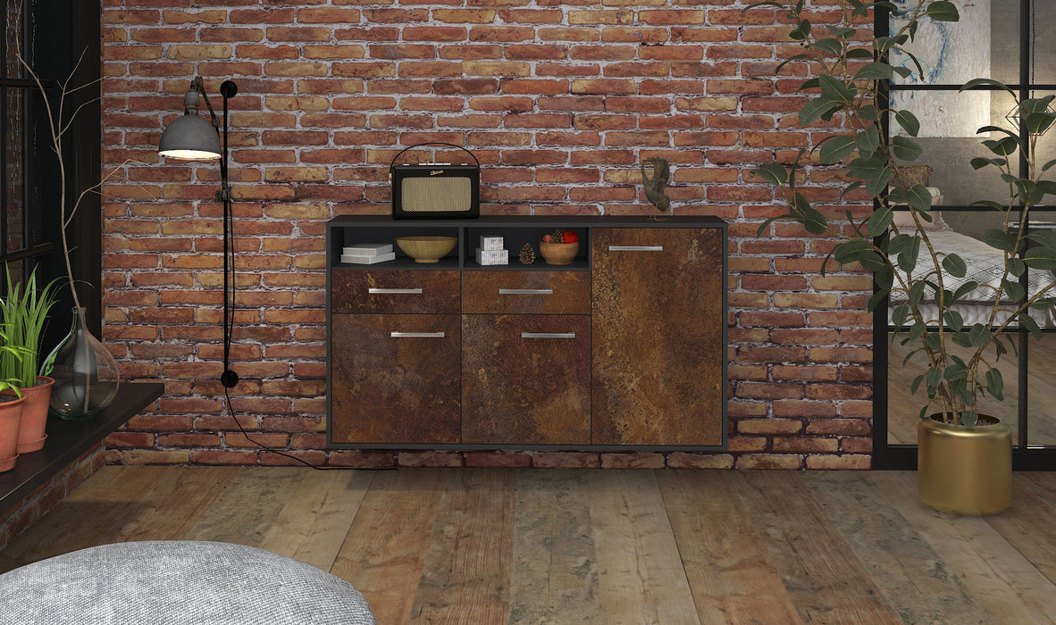 Sideboard Hollywood, Rost Front (136x79x35cm) - Stil.Zeit Möbel GmbH