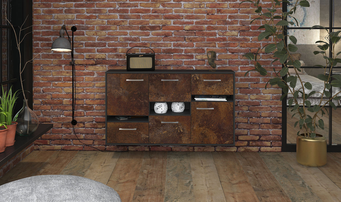 Sideboard Hayward, Rost Front (136x79x35cm) - Stil.Zeit Möbel GmbH