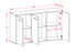 Sideboard Chattanooga, Beton Maß (136x79x35cm) - Stil.Zeit Möbel GmbH