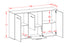 Sideboard Vancouver, Beton Maß (136x79x35cm) - Dekati GmbH