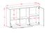 Sideboard Palmdale, Beton Maß (136x79x35cm) - Dekati GmbH