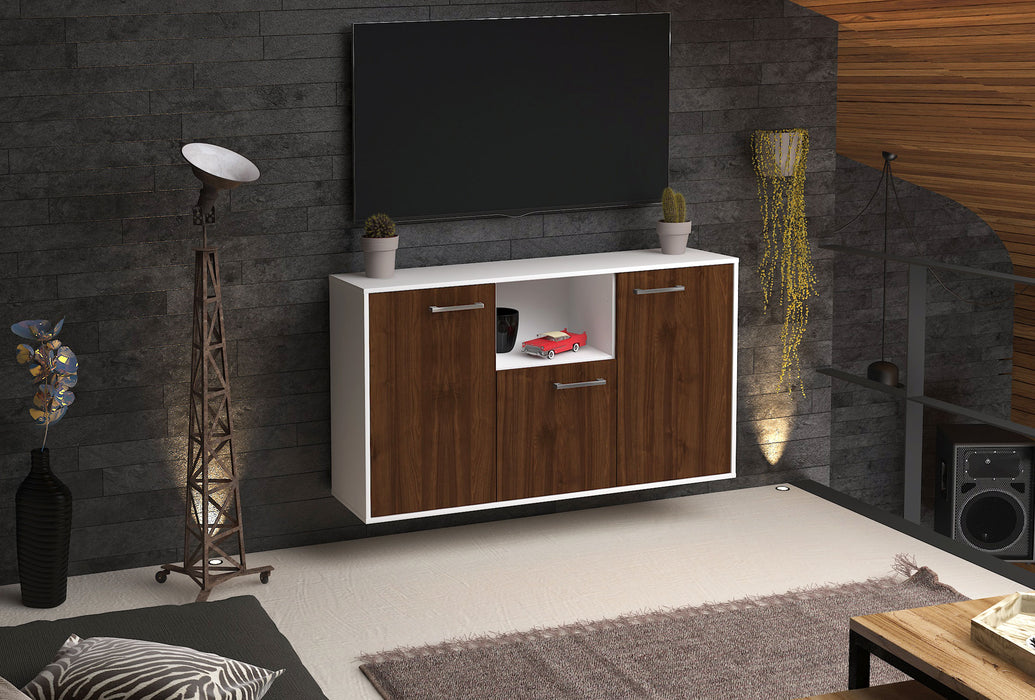 Sideboard Overland Park, Walnuss Seite (136x79x35cm) - Dekati GmbH