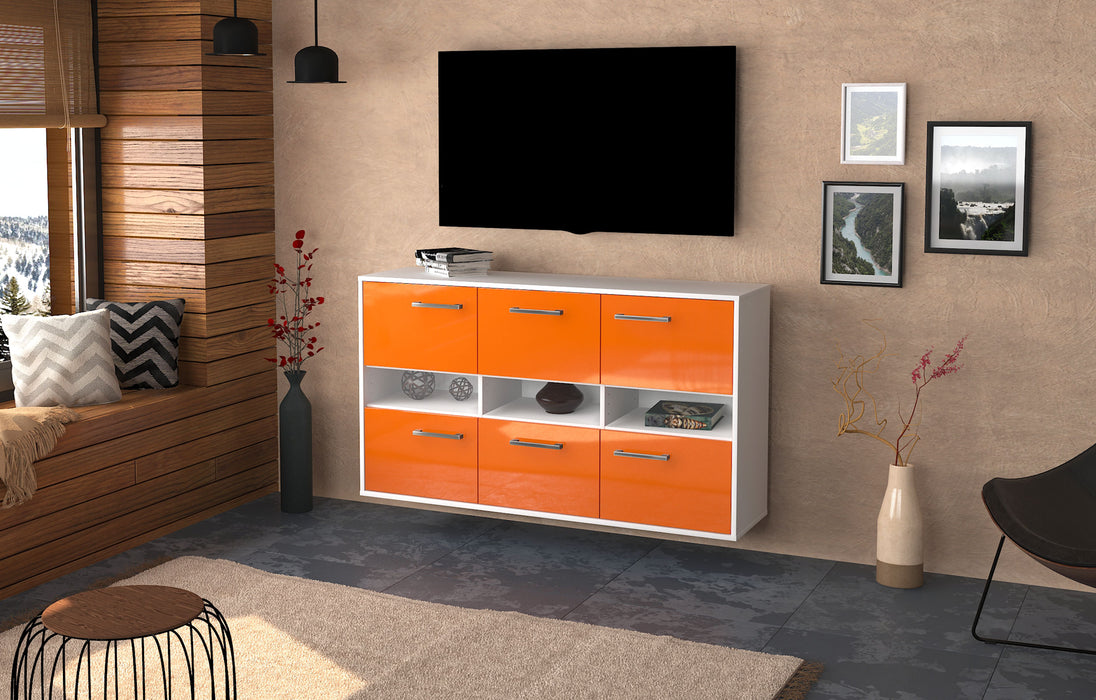 Sideboard Rockford, Orange Seite (136x79x35cm) - Dekati GmbH