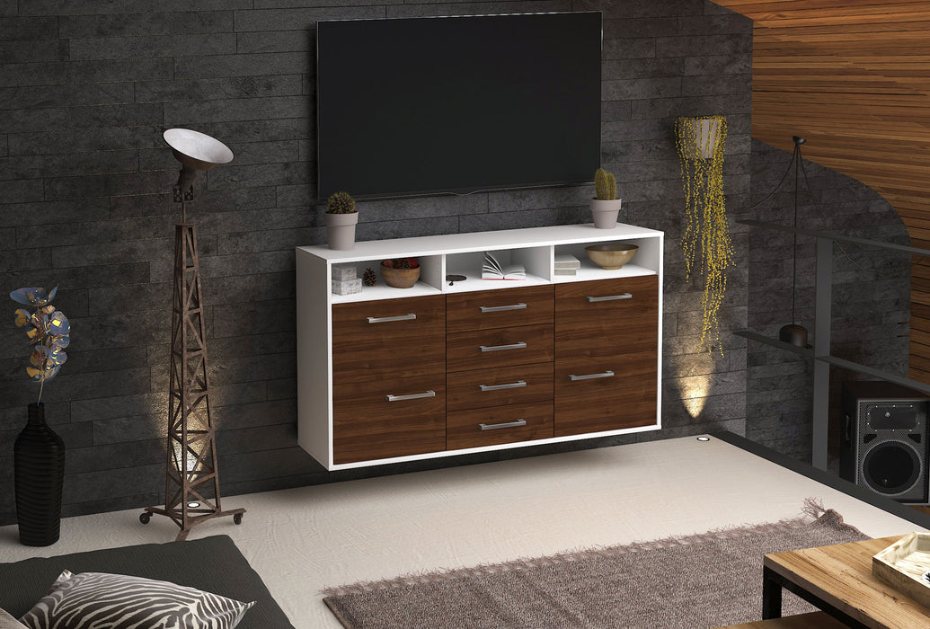 Sideboard Salem, Walnuss Seite (136x79x35cm) - Dekati GmbH