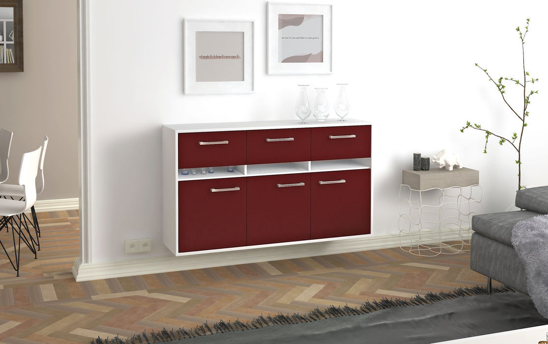 Sideboard Joliet, Bordeaux Seite (136x79x35cm) - Dekati GmbH