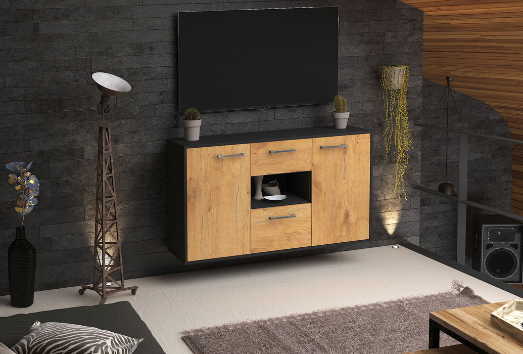 Sideboard Tallahassee, Eiche Seite (136x79x35cm) - Stil.Zeit Möbel GmbH