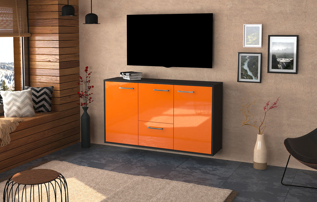 Sideboard Vancouver, Orange Seite (136x79x35cm) - Stil.Zeit Möbel GmbH