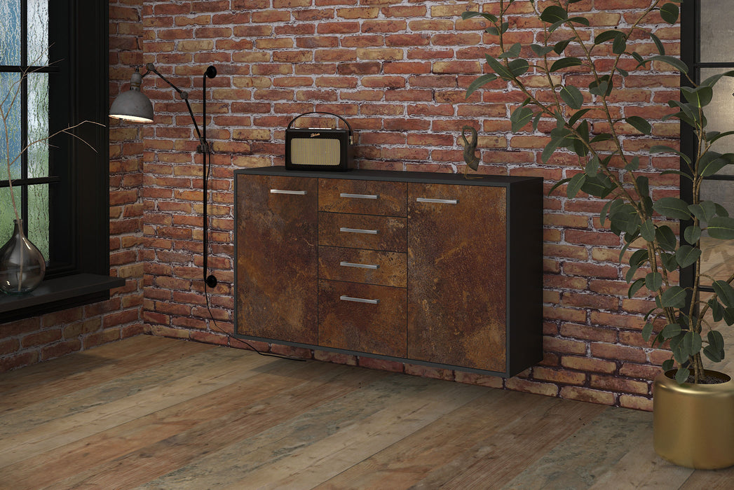 Sideboard Sioux Falls, Rost Seite (136x79x35cm) - Stil.Zeit Möbel GmbH