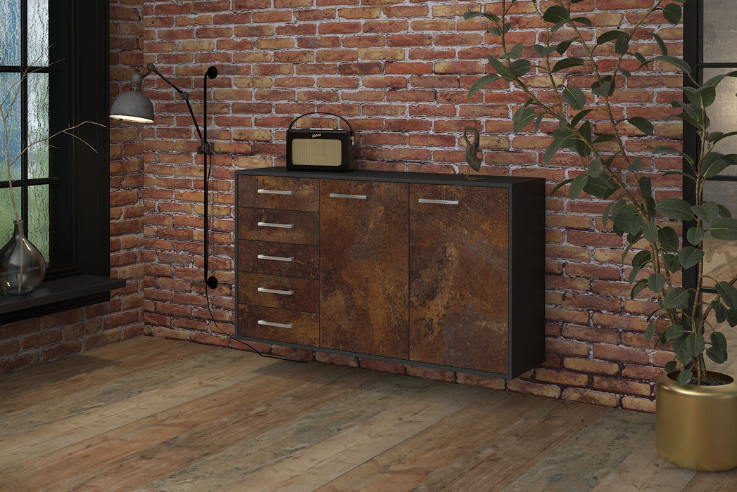 Sideboard Peoria, Rost Seite (136x79x35cm) - Stil.Zeit Möbel GmbH