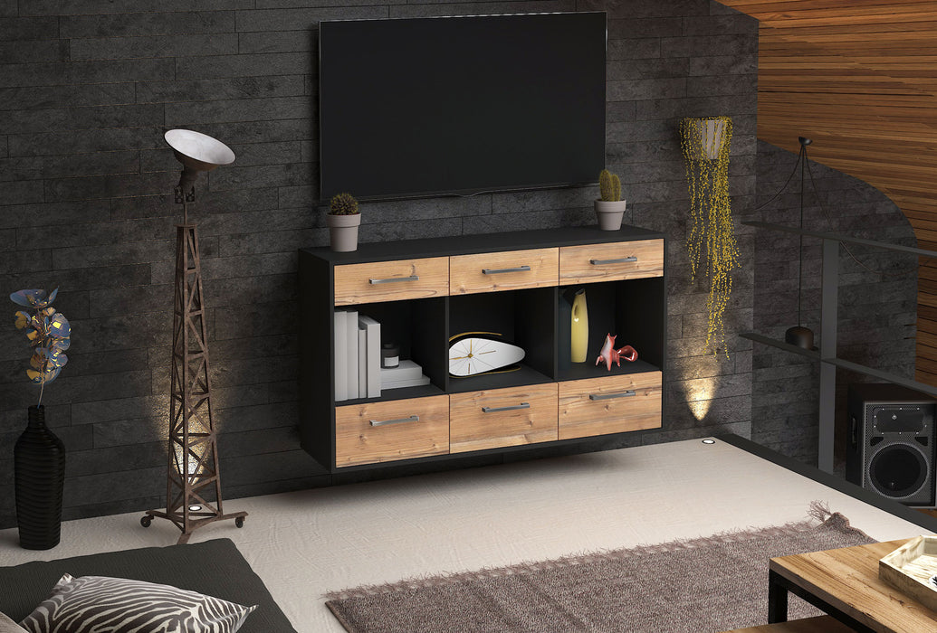 Sideboard Torrance, Pinie Seite (136x79x35cm) - Stil.Zeit Möbel GmbH