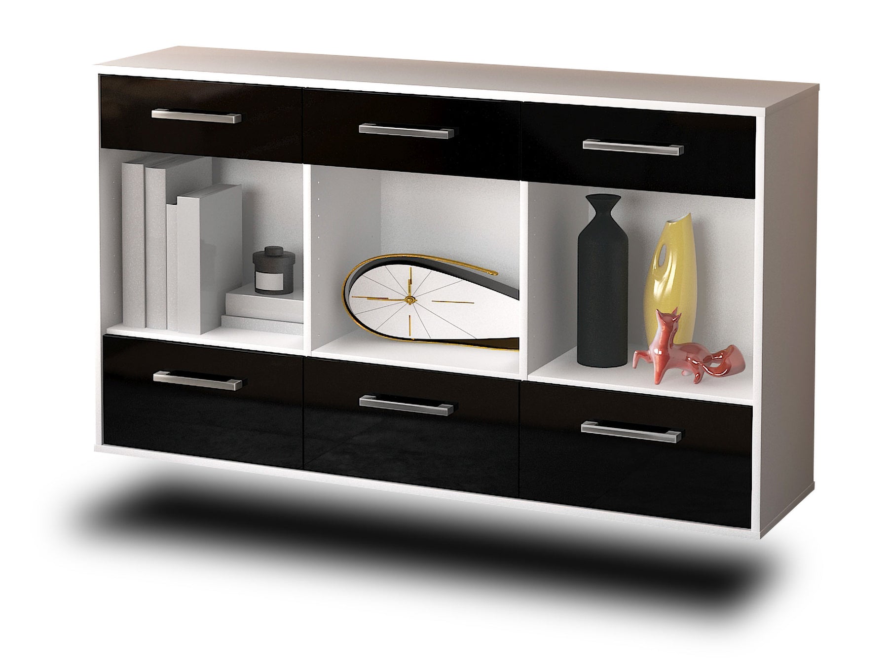 Sideboard Torrance, Schwarz Studio (136x79x35cm) - Dekati GmbH