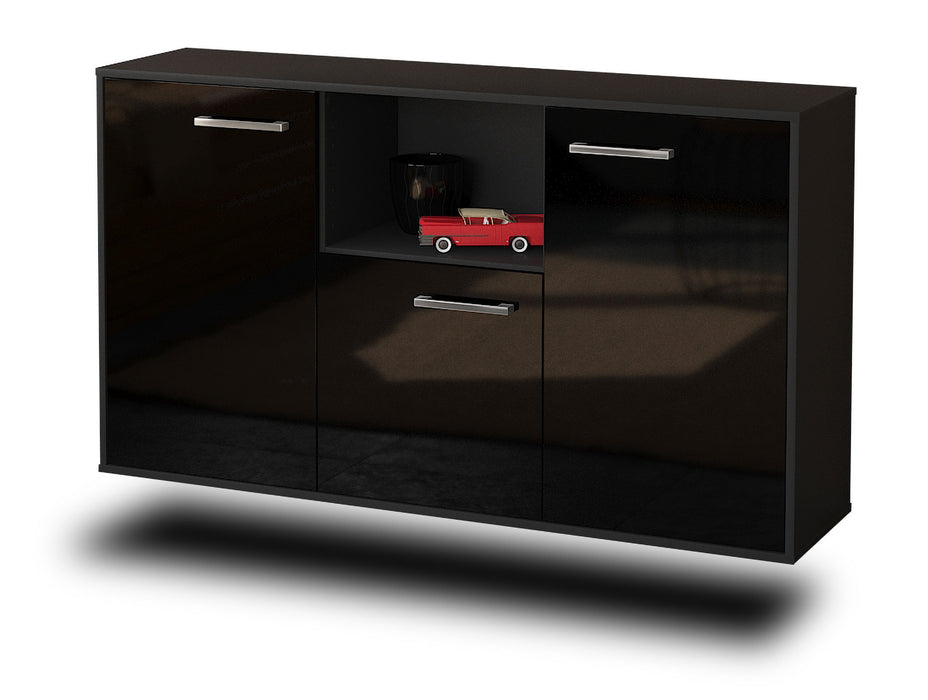 Sideboard Overland Park, Schwarz Studio (136x79x35cm) - Stil.Zeit Möbel GmbH