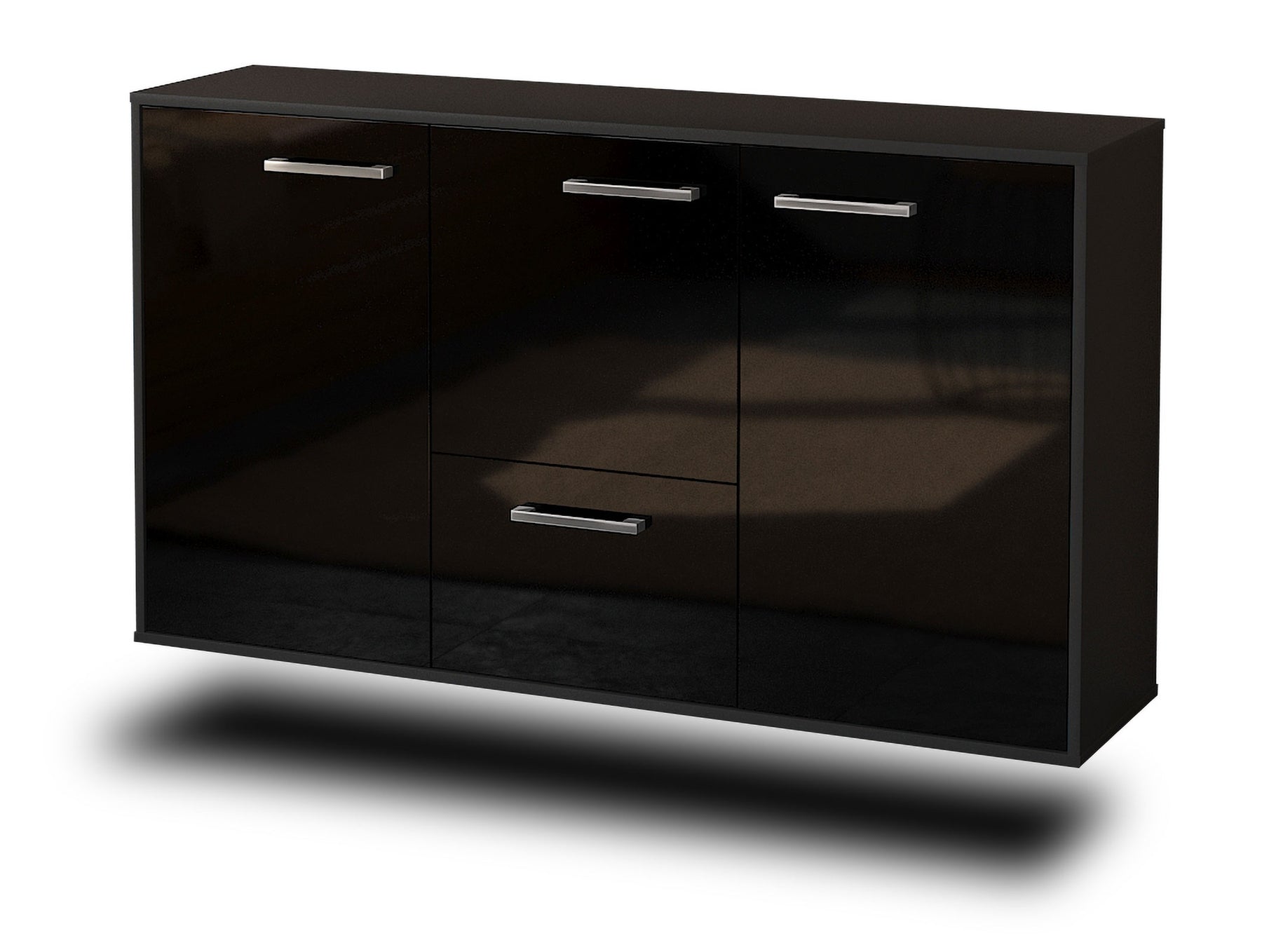 Sideboard Vancouver, Schwarz Studio (136x79x35cm) - Stil.Zeit Möbel GmbH