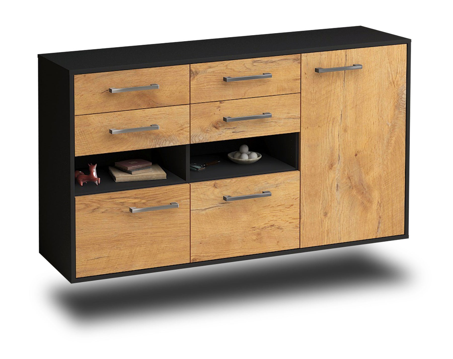 Sideboard Santa Rosa, Eiche Studio (136x79x35cm) - Stil.Zeit Möbel GmbH