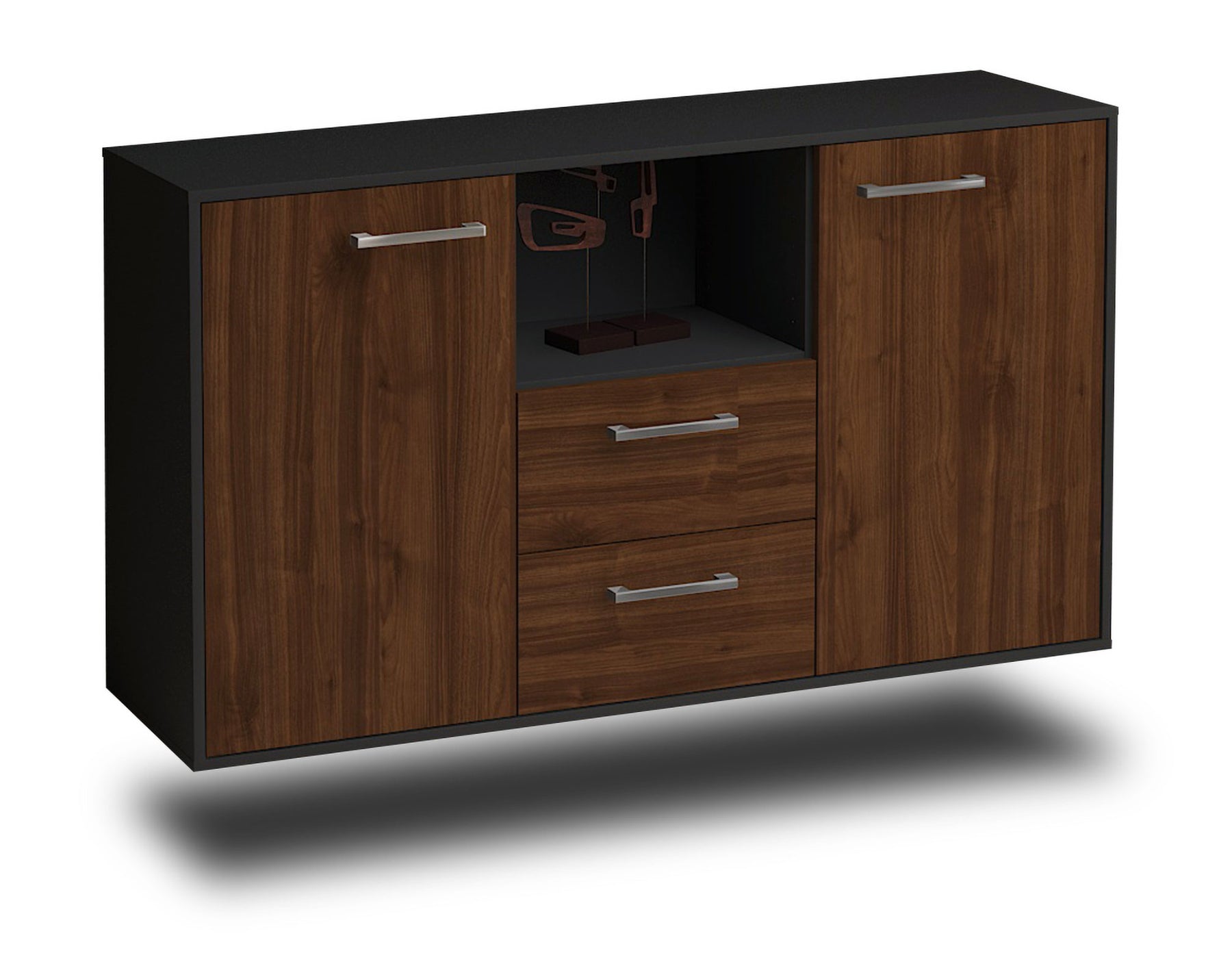 Sideboard Port St. Lucie, Walnuss Studio (136x79x35cm) - Stil.Zeit Möbel GmbH