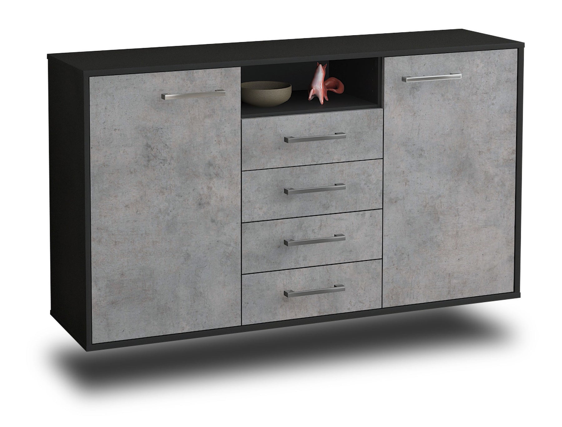 Sideboard Eugene, Beton Studio (136x79x35cm) - Stil.Zeit Möbel GmbH