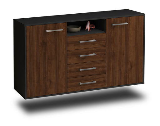 Sideboard Eugene, Walnuss Studio (136x79x35cm) - Stil.Zeit Möbel GmbH