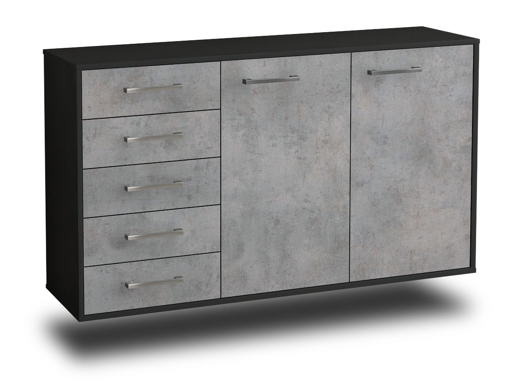 Sideboard Peoria, Beton Studio (136x79x35cm) - Stil.Zeit Möbel GmbH