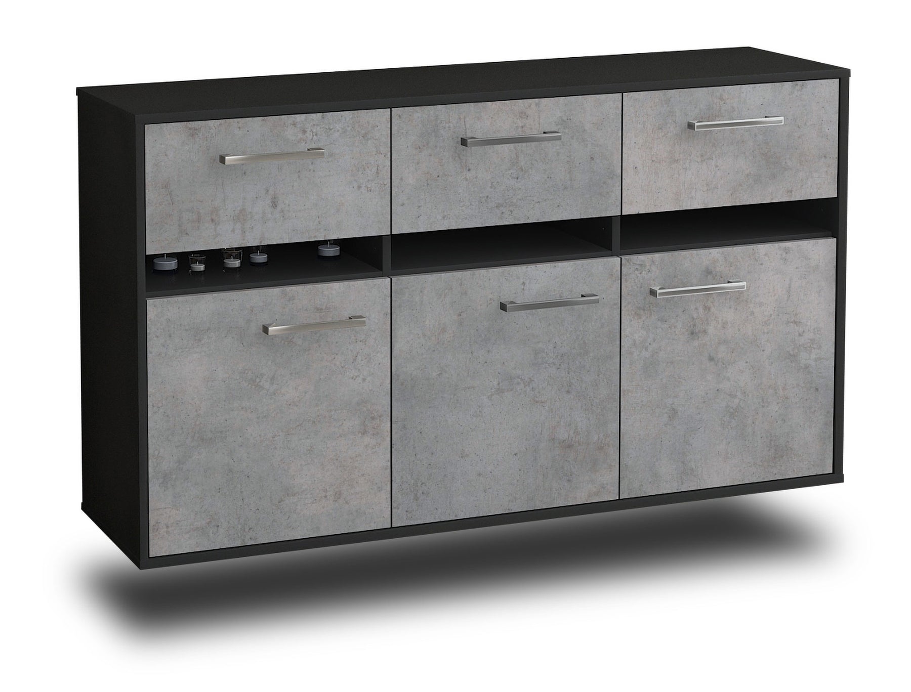 Sideboard Joliet, Beton Studio (136x79x35cm) - Stil.Zeit Möbel GmbH