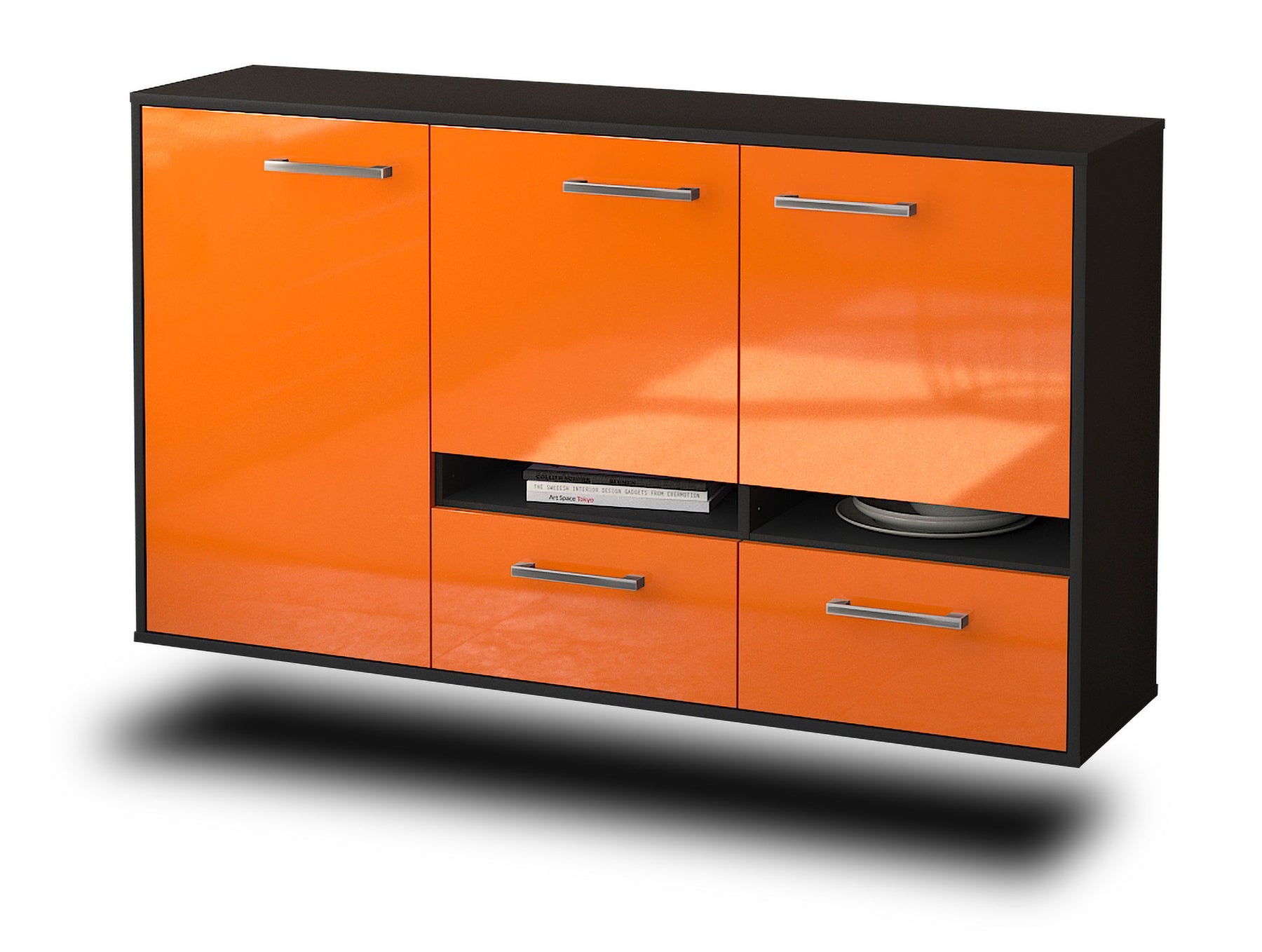 Sideboard Lancaster, Orange Studio (136x79x35cm) - Stil.Zeit Möbel GmbH