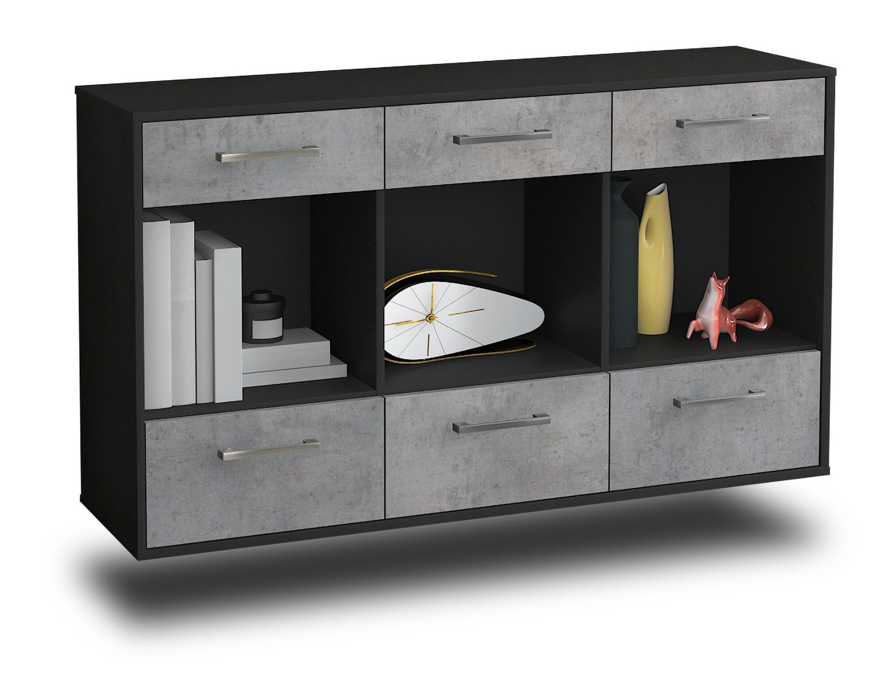 Sideboard Torrance, Beton Studio (136x79x35cm) - Stil.Zeit Möbel GmbH