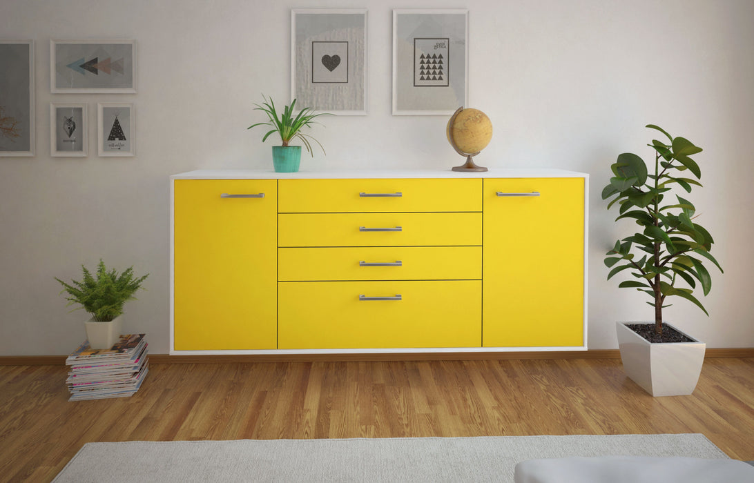 Sideboard Alexandria, Gelb Front (180x79x35cm) - Dekati GmbH