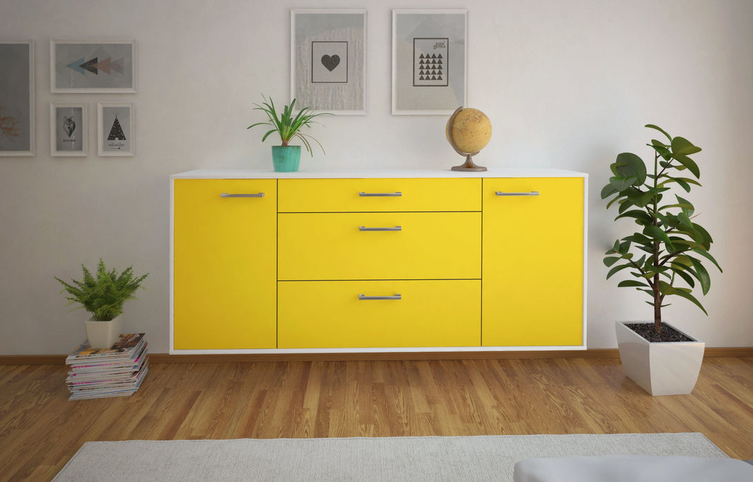 Sideboard Syracuse, Gelb Front (180x79x35cm) - Dekati GmbH