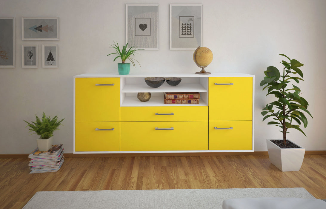 Sideboard Elk Grove, Gelb Front (180x79x35cm) - Dekati GmbH