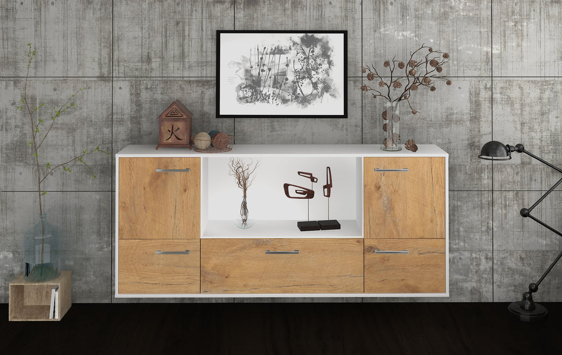 Sideboard Sunnyvale, Eiche Front (180x79x35cm) - Dekati GmbH