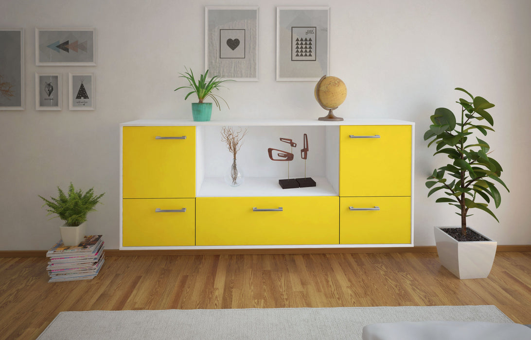 Sideboard Sunnyvale, Gelb Front (180x79x35cm) - Dekati GmbH